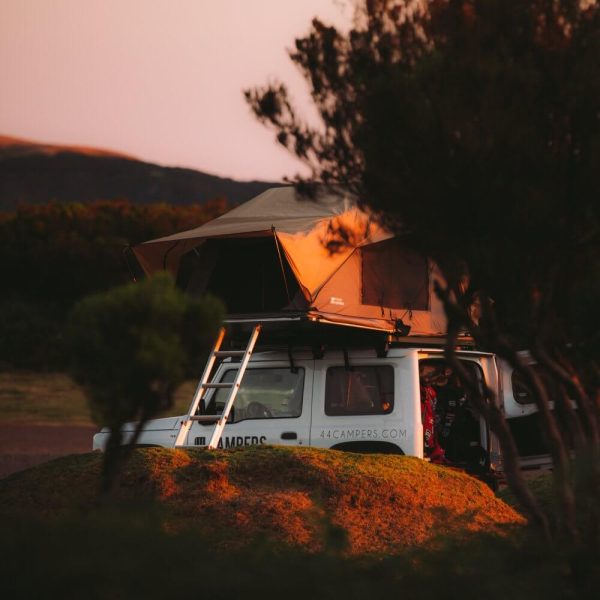 Suzuki Jimny Overland Camper with a Roof Tent - White